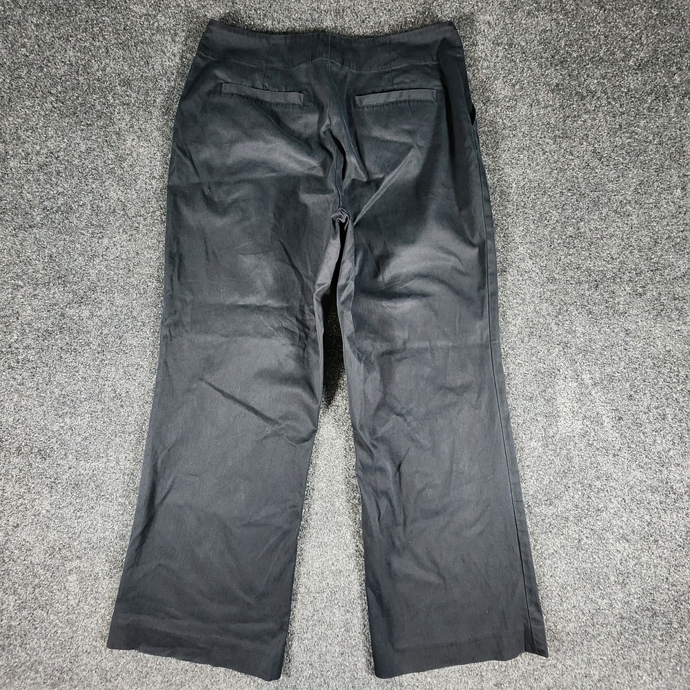 Banana Republic Stretch Black Wide Leg Pants Size 12S‎ Boho Preppy - Picture 6 of 12